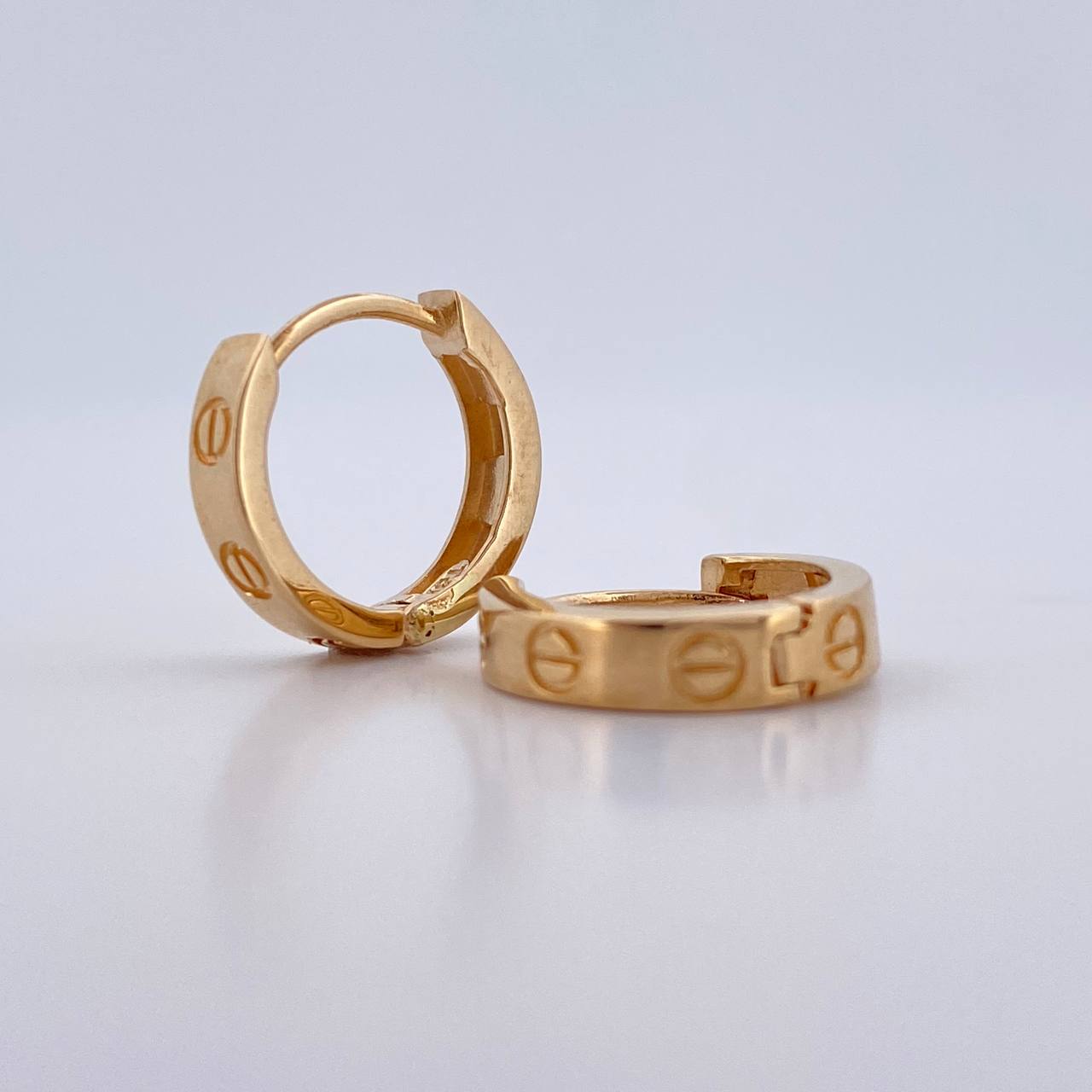 Candongas Tornillo 2.85gr / 1/2 in / Oro Amarillo 18K &