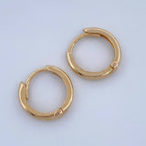 Candongas Aro 1.7gr / 1/2 in / Oro Amarillo 18K &