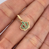 Dije Corona 0.65gr / 3/4 in / Oro Amarillo 18K &