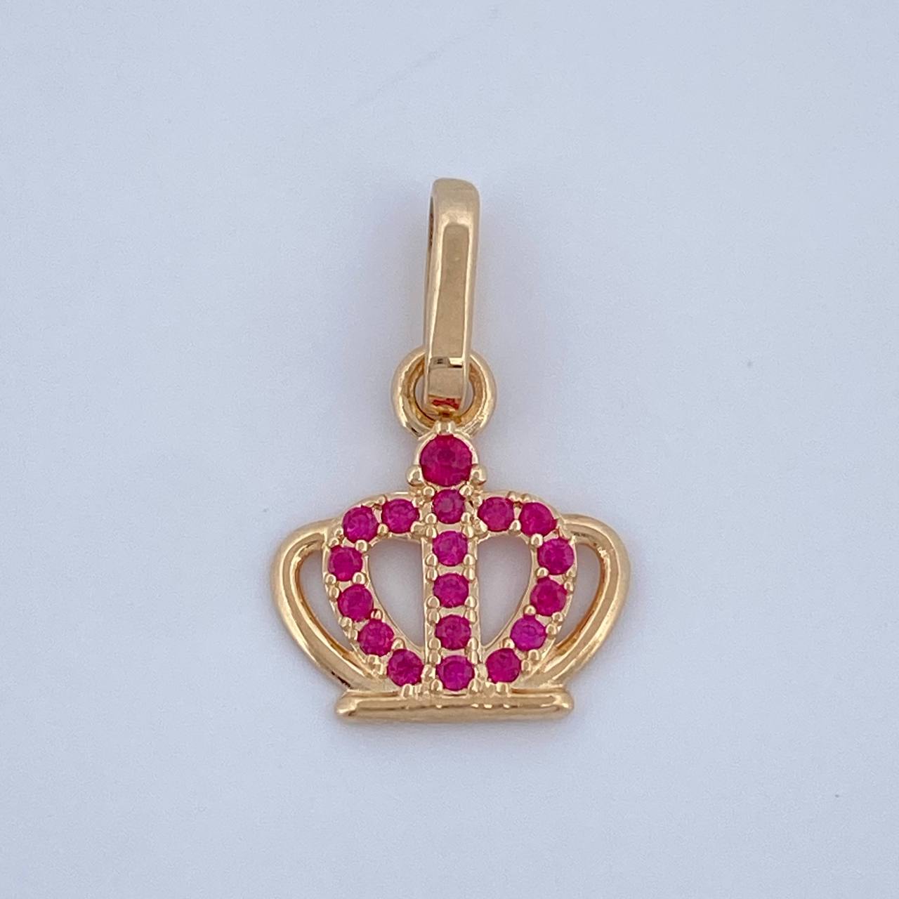 Dije Corona 0.7gr / 3/4 in / Oro Amarillo 18K &