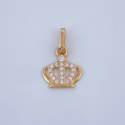 Dije Corona 0.7gr / 3/4 in / Oro Amarillo 18K &