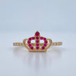 Crown Ring 1.55gr / Size 7 / 18K Yellow Gold &