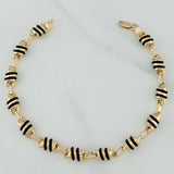 Pulso Rustico Barril 6.2 g / 8 1/4 in / 5 mm Oro Amarillo 18K