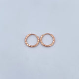 Candongas Aro Rayado 0.45gr / 1cm / Oro 18K $
