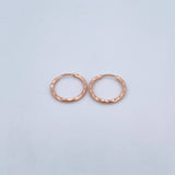 Candongas Aro Rayado 0.55gr / 1.2cm / Oro 18K $