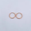 Candongas Aro Rayado 0.55gr / 1.2cm / Oro 18K $