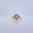 Anillo Trebol 2.65gr / T7 3/4 / Nacar Blanca Circones Blancos Oro Amarillo 18K &