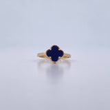 Ring Clover 1.5gr / T5 3/4 / Purple Stone 18K Yellow Gold &