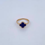 Ring Clover 1.5gr / T5 3/4 / Purple Stone 18K Yellow Gold &