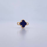 Charm Clover 0.7gr / 1.5cm / Purple Stone 18K Yellow Gold &
