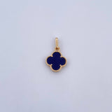 Pendant Clover 1.1gr / 1.9cm / Purple Stone 18K Yellow Gold &