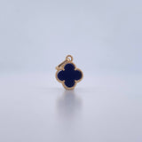 Pendant Clover 1.1gr / 1.9cm / Purple Stone 18K Yellow Gold &