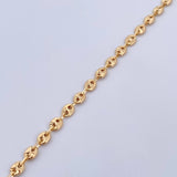 Ankle bracelet GC 4.05gr / 21.3cm / 3.2mm Diamond Cut 18K Yellow Gold &