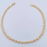 Ankle bracelet GC 4.05gr / 21.3cm / 3.2mm Diamond Cut 18K Yellow Gold &