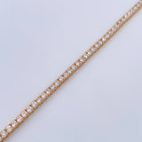 Bracelet Tennis 12.2gr / 17.8cm / 3.2mm White Zircons 18K Yellow Gold &