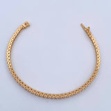 Bracelet Tennis 12.2gr / 17.8cm / 3.2mm White Zircons 18K Yellow Gold &