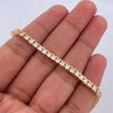 Bracelet Tennis 12.2gr / 17.8cm / 3.2mm White Zircons 18K Yellow Gold &