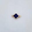 Charm Clover 0.7gr / 1.5cm / Purple Stone 18K Yellow Gold &