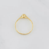 Solitaire Bridge Ring 1.2g / T6 1/2 Yellow Gold 18K