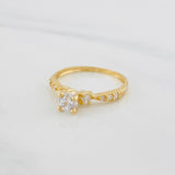 Solitaire Churumbela Ring 1.8g / T6 1/2 Yellow Gold 18K