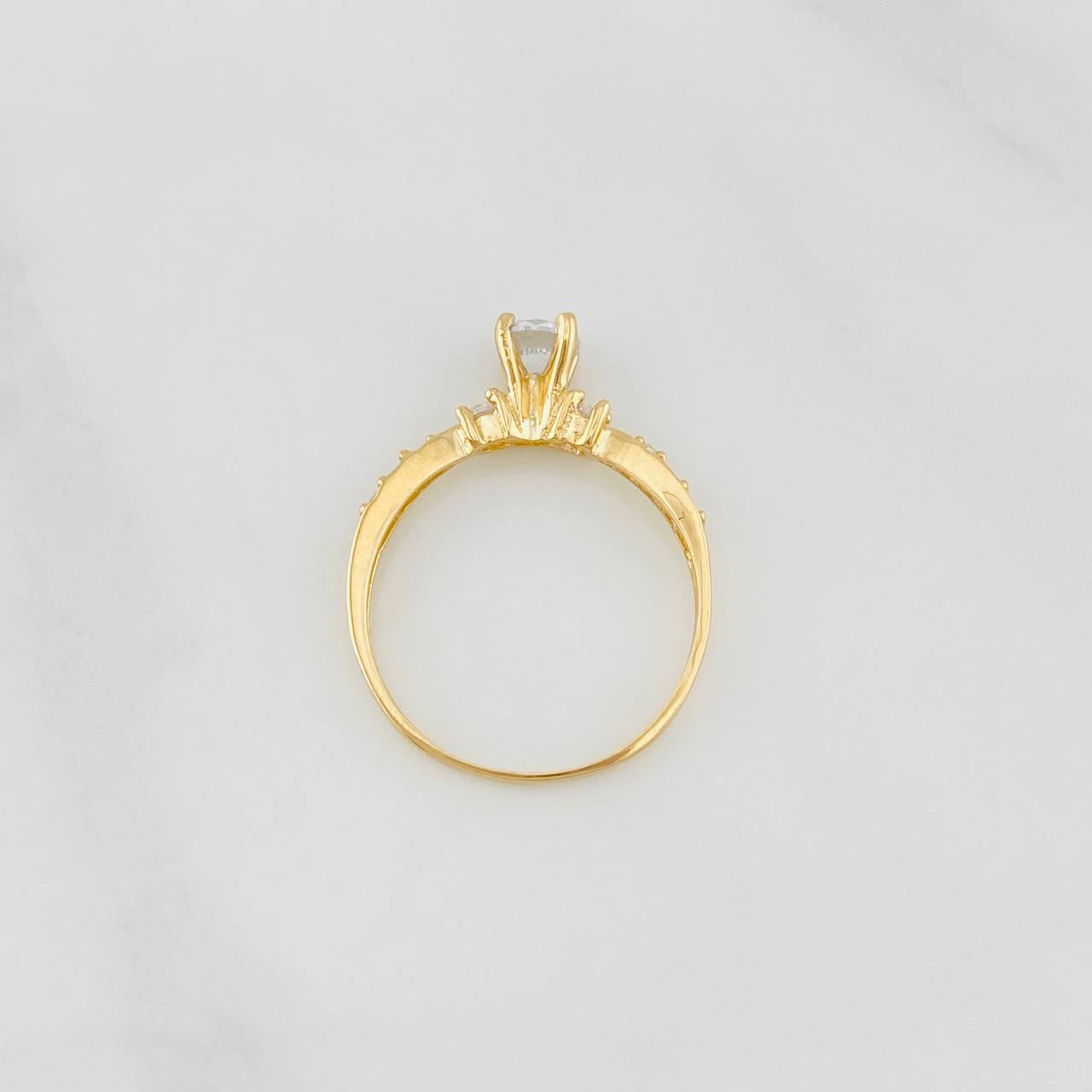 Solitaire Churumbela Ring 1.8g / T6 1/2 Yellow Gold 18K