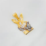 Pendant Saint Michael Archangel 4.25g / 1 1/4 in Three Golds 18K