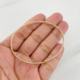 Pulso Aro Diamantado Doble 3.45g / 6 3/4 in / 1.4mm Tres Oros 18K