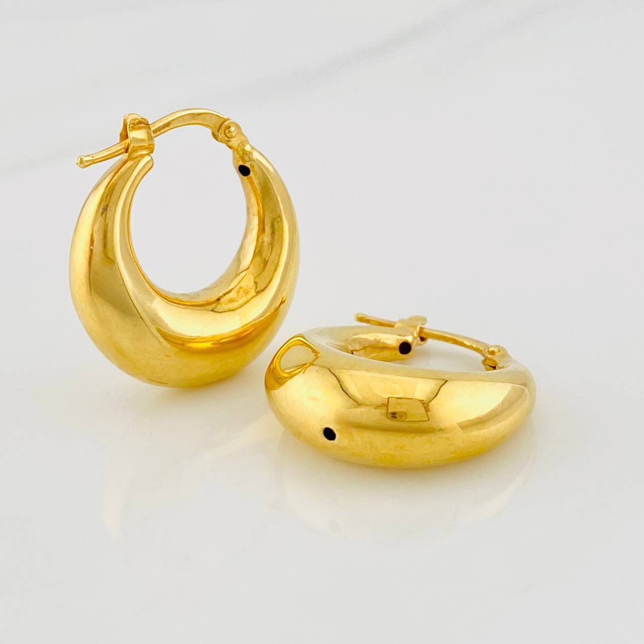 Candongas Media Luna 2.9g / 3/4 in Oro Amarillo 18K