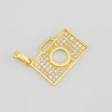 Dije Cámara Fotográfica 1.4g / 1/2 in Oro Amarillo 18K