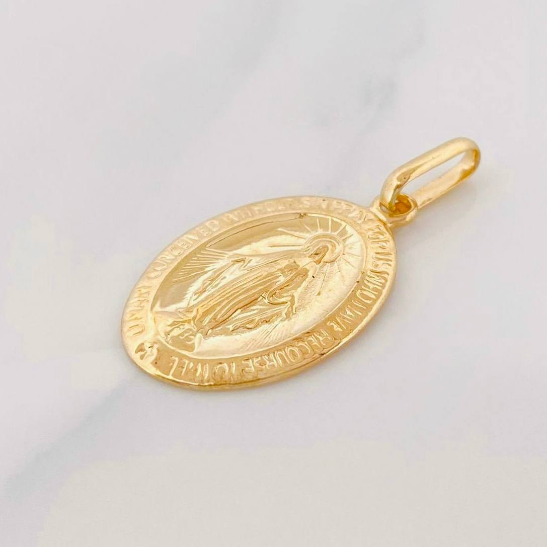 Dije Virgen Milagrosa 2.75g / 1 1/4 in Oro Amarillo 18K
