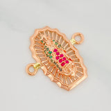 Charm Virgin of Guadalupe 2.35g / 3/4 in Rose Gold 18K