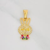 Rabbit Face Pendant 1.4g / 1 in Yellow Gold 18K