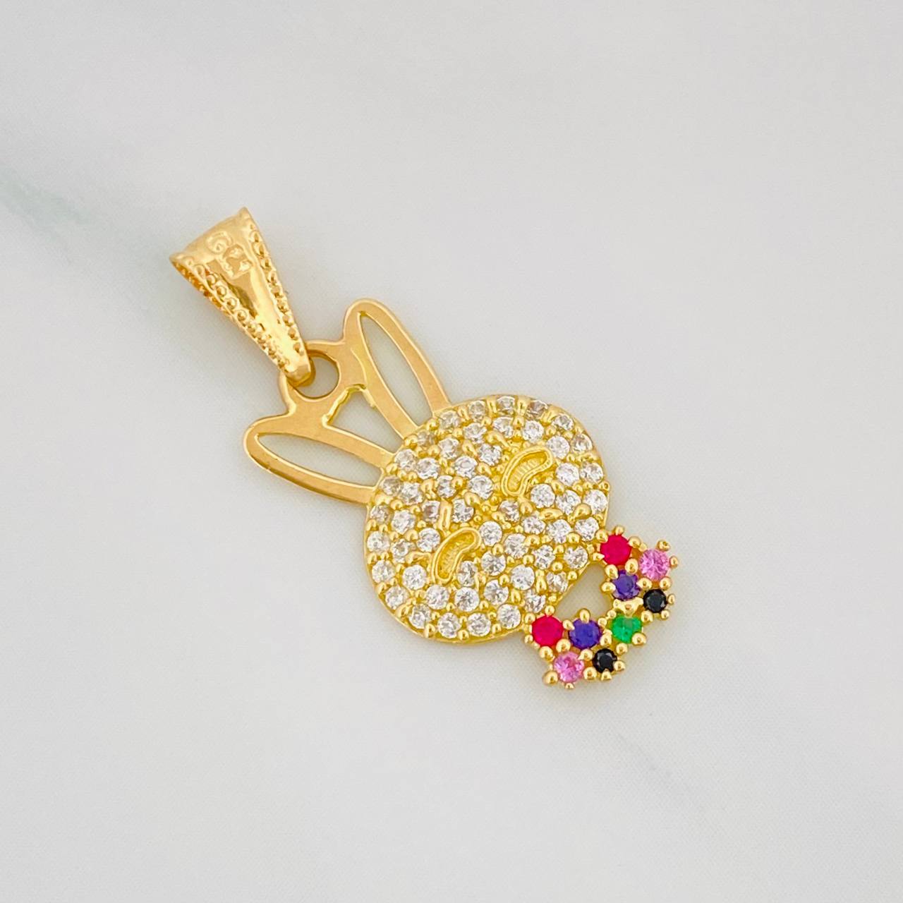 Rabbit Face Pendant 1.4g / 1 in Yellow Gold 18K