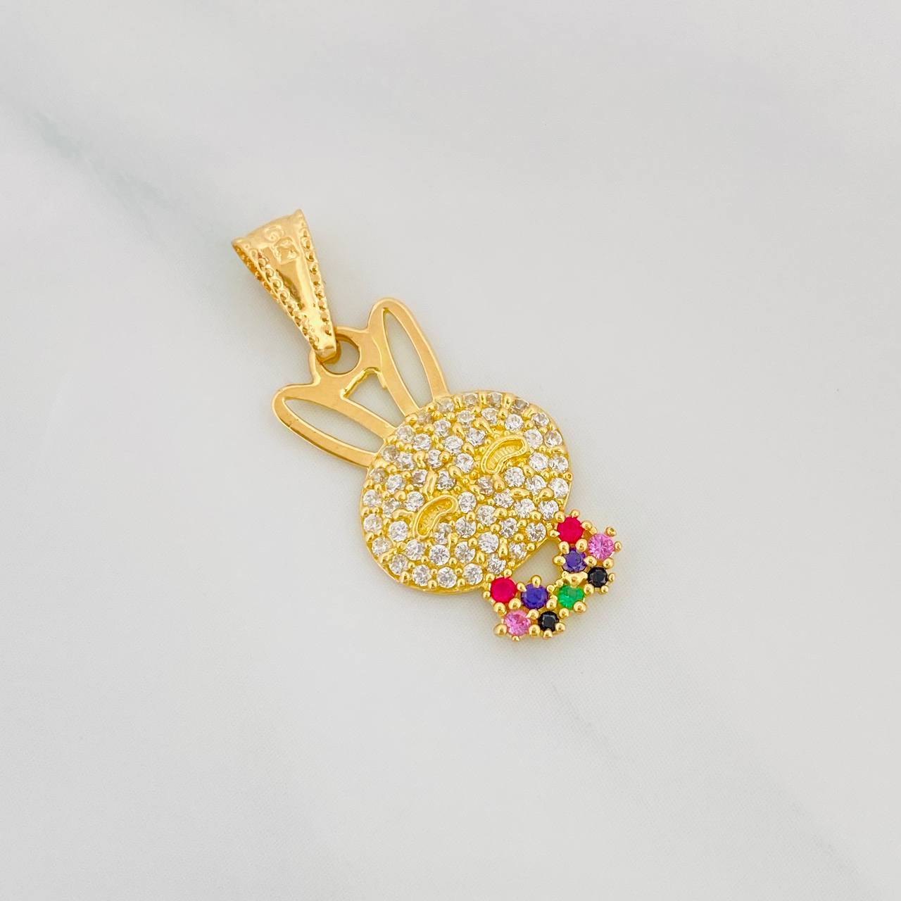 Rabbit Face Pendant 1.4g / 1 in Yellow Gold 18K