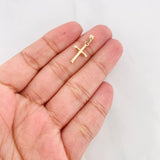 Pendant Cross 0.35g / 1 in Yellow Gold 18K