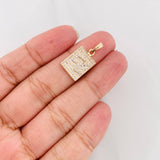 Faith Pendant 2.05g / 3/4 in Two-Tone Yellow White Gold 18K