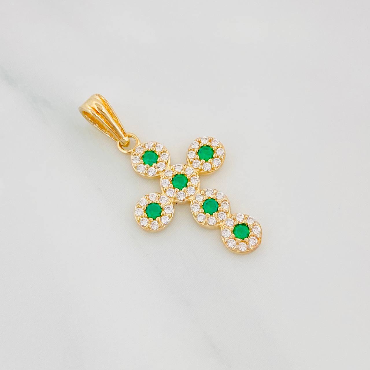 Dije Cruz Tupida 1.35g / 1 in Oro Amarillo 18K