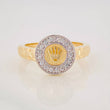 Crown Strap Ring 3.25g / T5 3/4 Two-Tone Yellow White Gold 18K