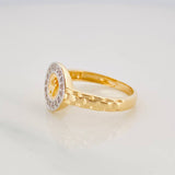 Crown Strap Ring 3.25g / T5 3/4 Two-Tone Yellow White Gold 18K