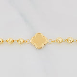 Military Style Bracelet Clover 3.55g / 7 1/2 in / 4mm Yellow Gold 18K