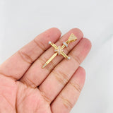 Dije Cruz Clavo 3.5g / 1 1/2 in Tres Oros 18K