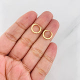 Candongas Carril 1.45g / 1/2 in Oro Amarillo 18K