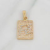 Faith Pendant 2.05g / 3/4 in Two-Tone Yellow White Gold 18K