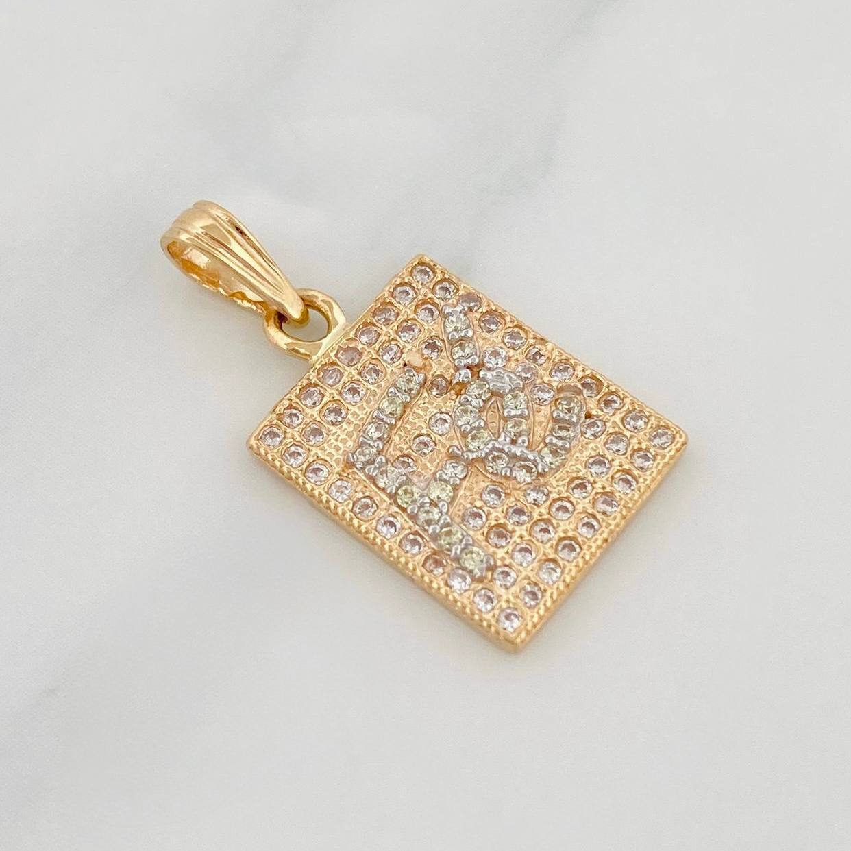 Faith Pendant 2.05g / 3/4 in Two-Tone Yellow White Gold 18K