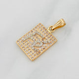 Faith Pendant 2.05g / 3/4 in Two-Tone Yellow White Gold 18K