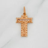 Pendant Miraculous Cross of Buga 2.1g / 1 in Rose Gold 18K