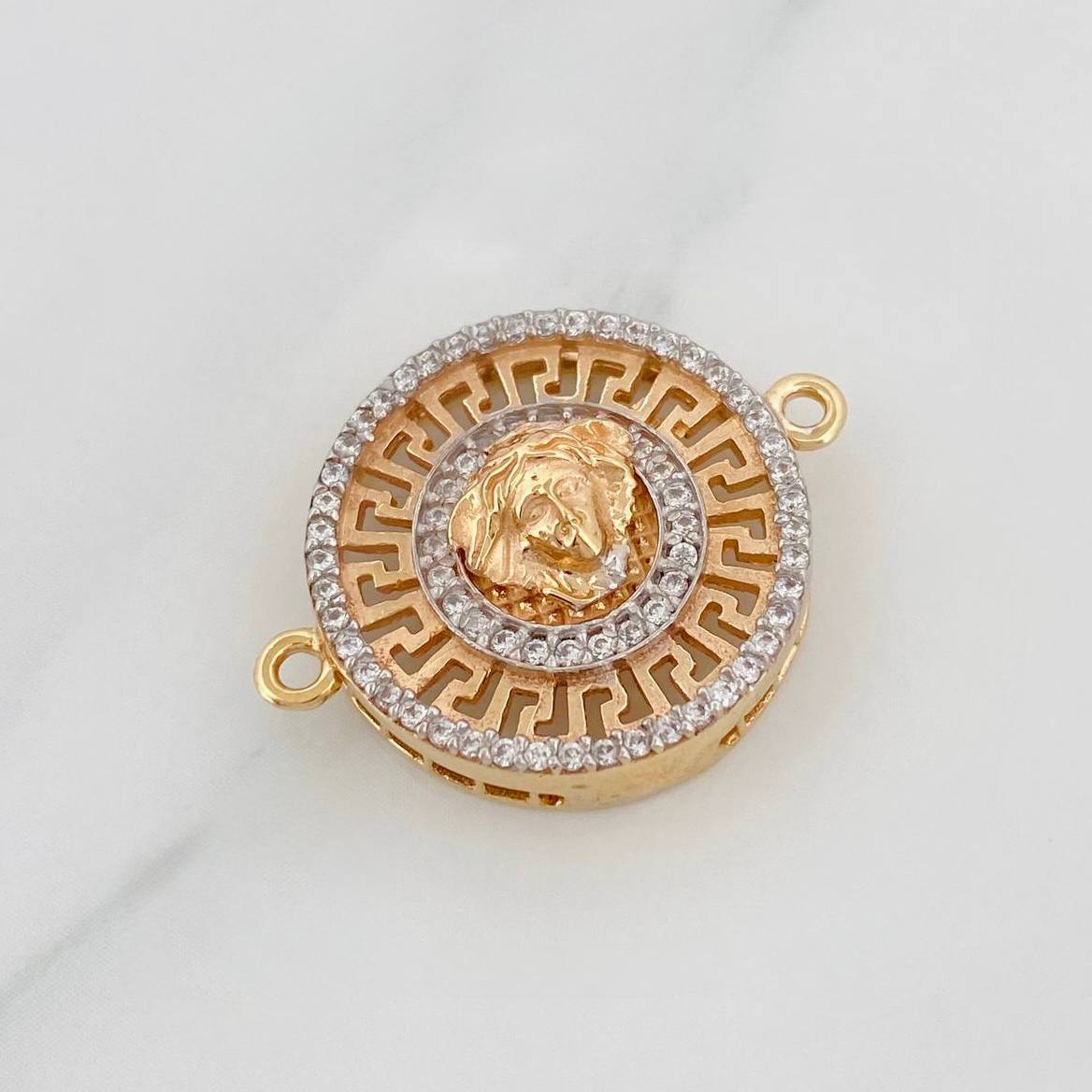 Herraje Tribal 3.8g / 1 in Dos Oros Amarillo Blanco 18K