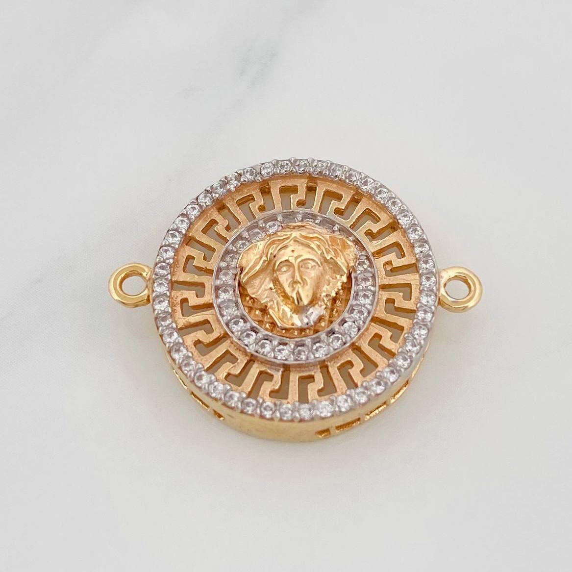 Herraje Tribal 3.8g / 1 in Dos Oros Amarillo Blanco 18K