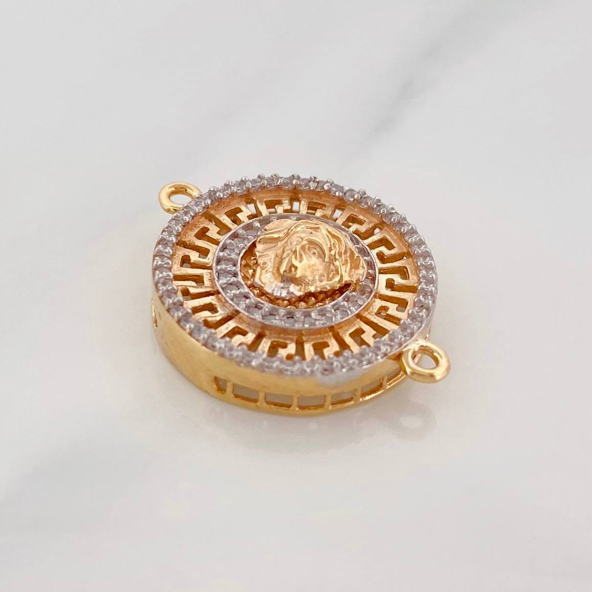 Herraje Tribal 3.8g / 1 in Dos Oros Amarillo Blanco 18K