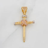 Dije Cruz Clavo 3.5g / 1 1/2 in Tres Oros 18K